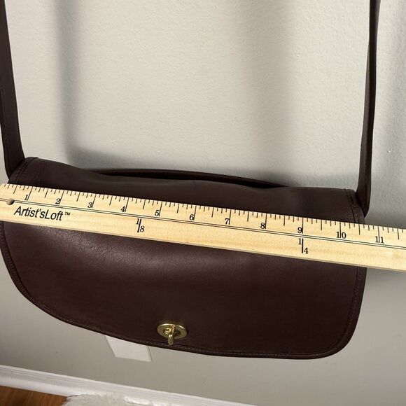 Vintage COACH Brown Leather City Bag Shoulder Bag Handbag #9790 Keychain - Picture 13 of 15